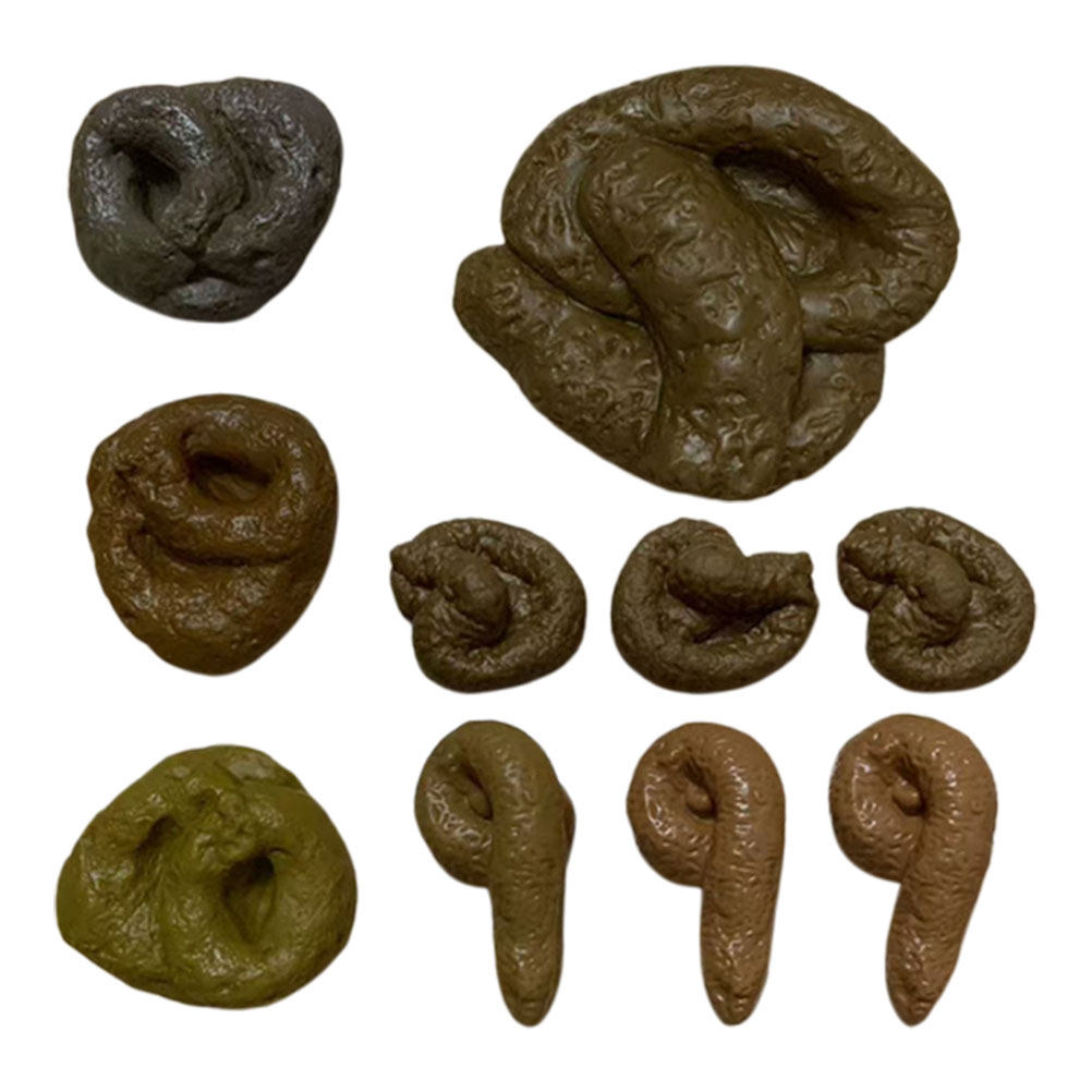 Fake Poop Gag Gift - 10Pcs Realistic Fake Poop Prank Props