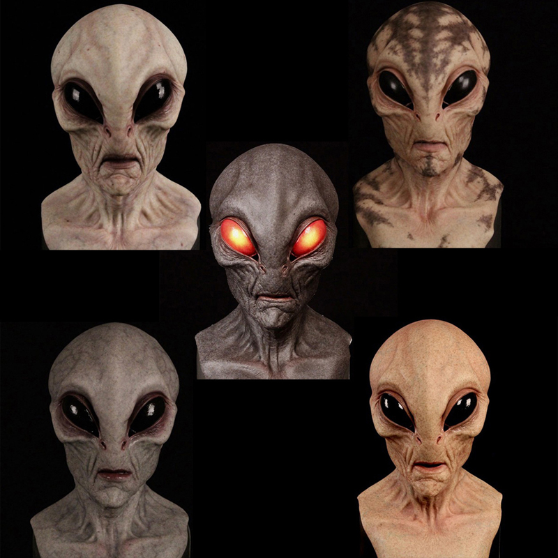 Latex Alien Mask Realistic - 1pc, Alien Mask - Realistic latex