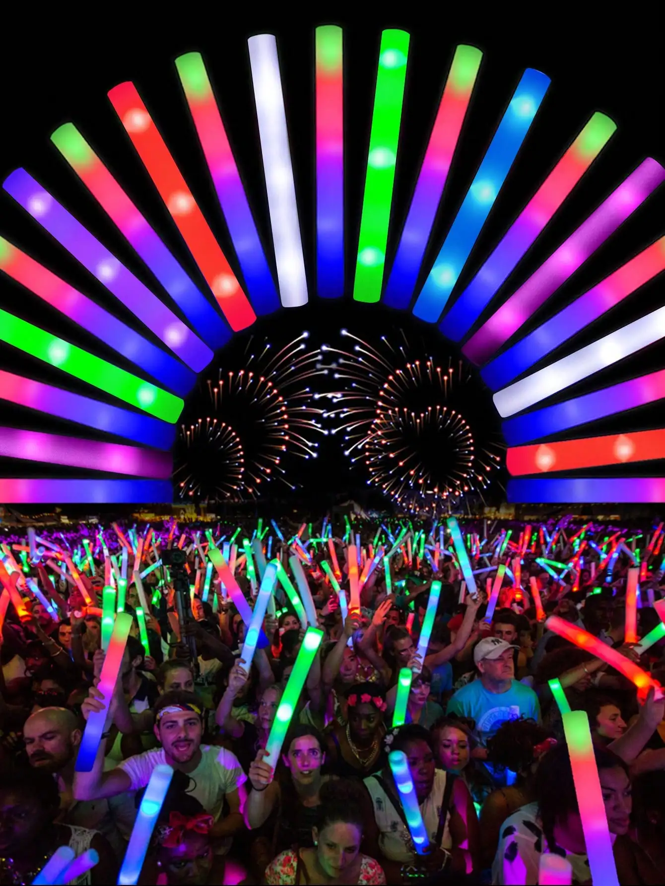 20/30pcs LED Foam Glow Sticks  - Flashing Led Foam Sticks Party recension och pris