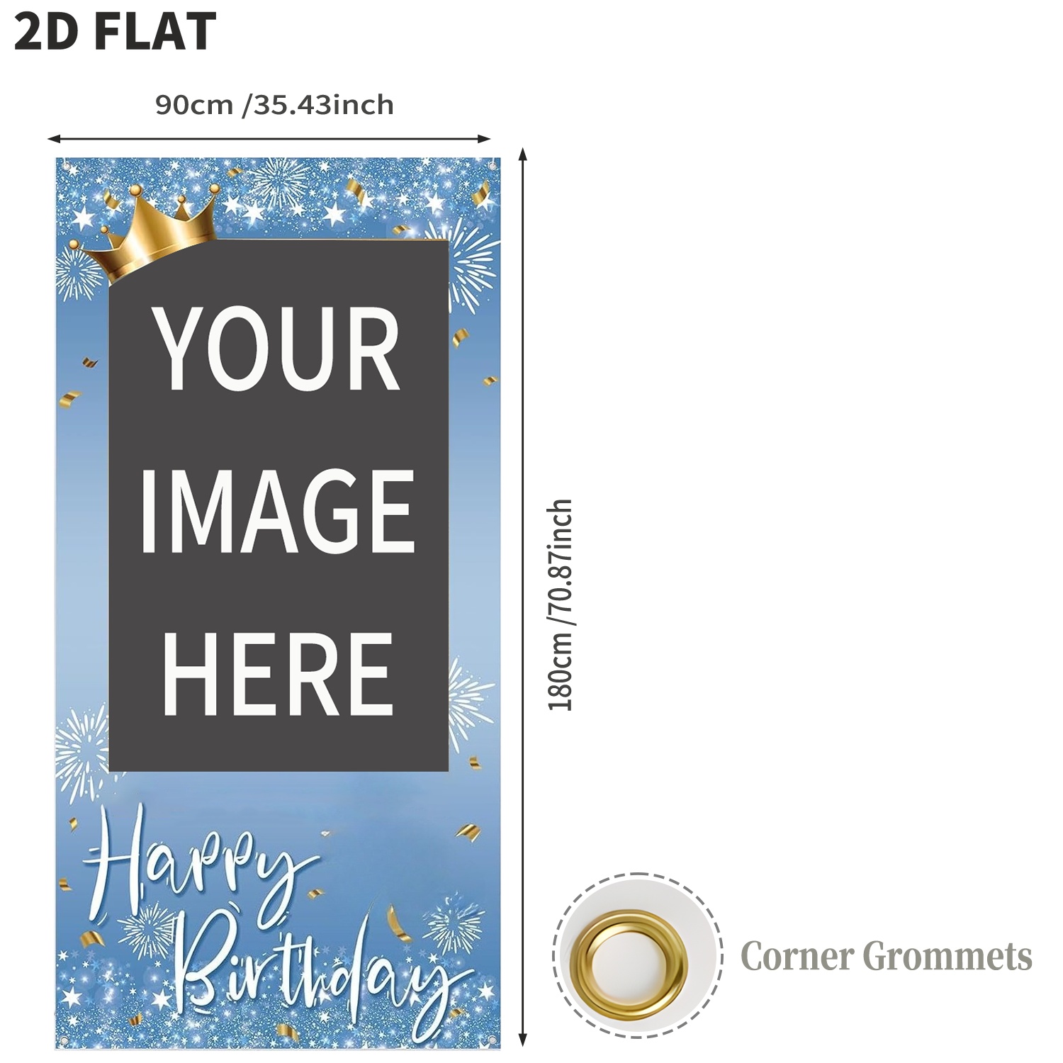 Custom Blue Color Happy Birthd - Party Supplies recension och pris