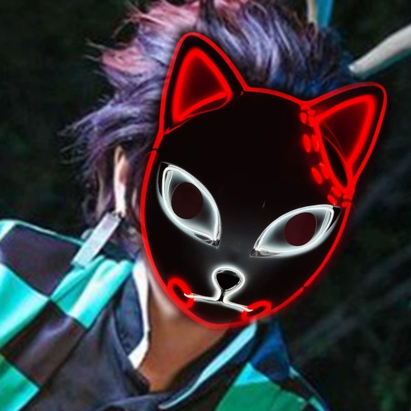Japanese Anime Demon Fox Mask  - Led Purge Mask Halloween recension och pris