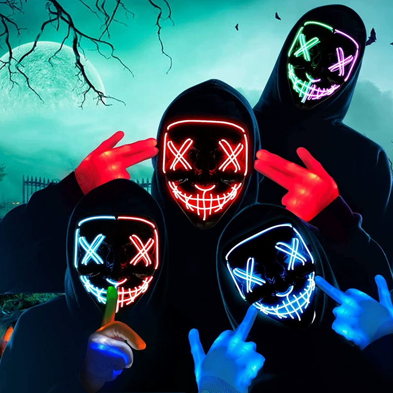 Wireless Neon LED Purge Mask G - Led Purge Mask Halloween recension och pris