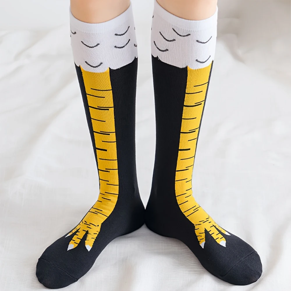 Trendy Women Knee High Socks C - Funny Chicken Leg Socks recension och pris