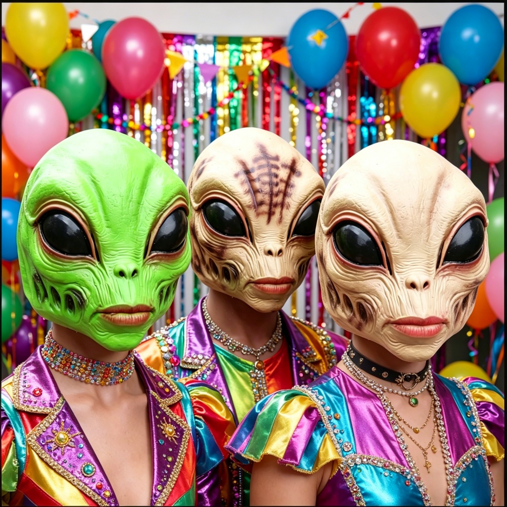 Halloween Alien Mask Party Cos - Latex Alien Mask Realistic recension och pris