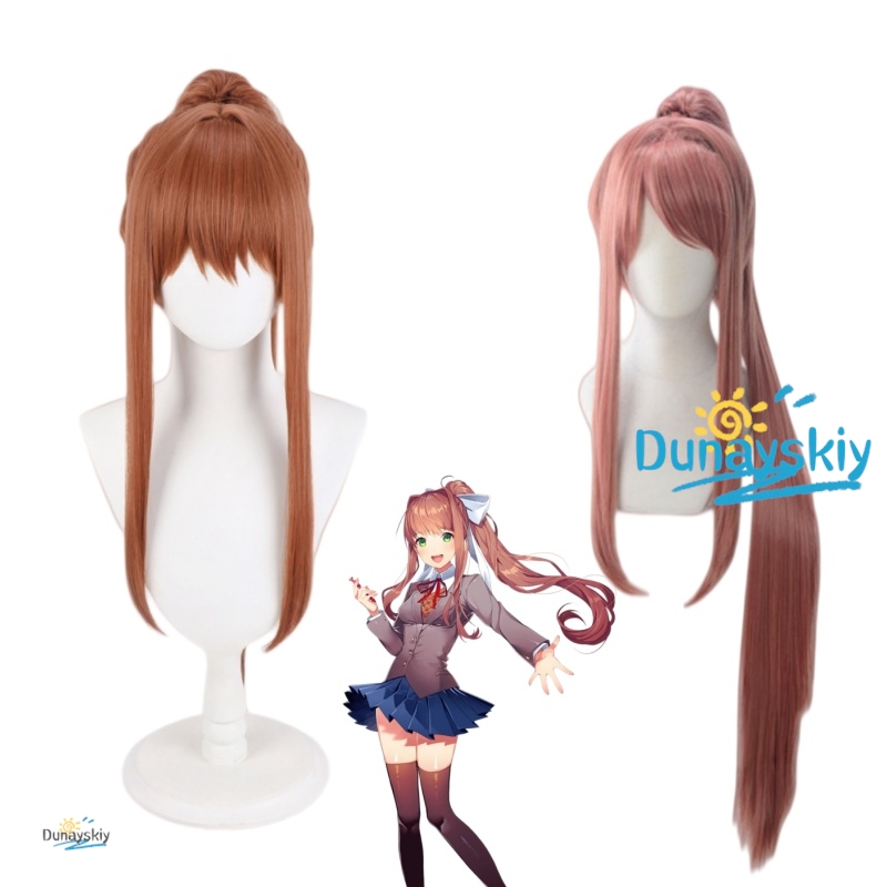 DDLC Monika Character Cosplay  - Anime Cosplay Wig Heat Resistant recension och pris