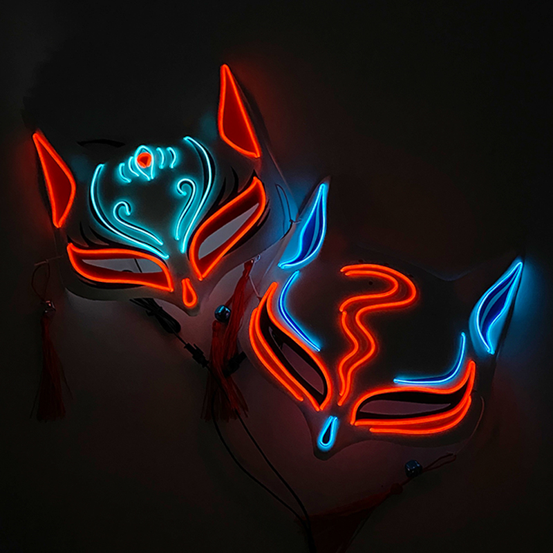 Horror Halloween Neon Mask Clo - Led Purge Mask Halloween recension och pris